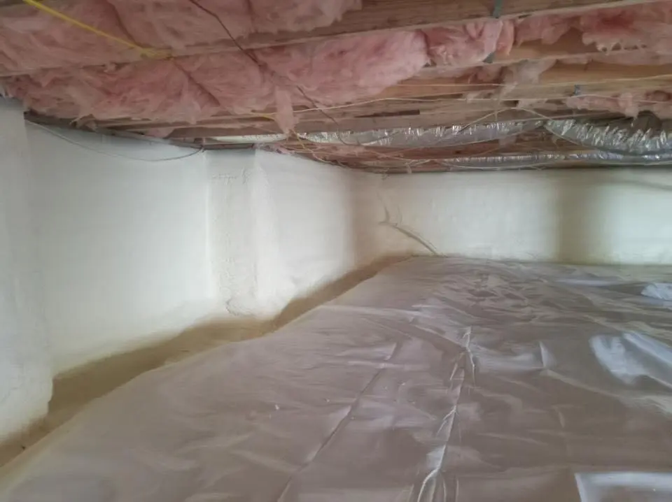 Crawl space encapsulation with closed-cell spray foam for Attic Insulation in Glenpool
