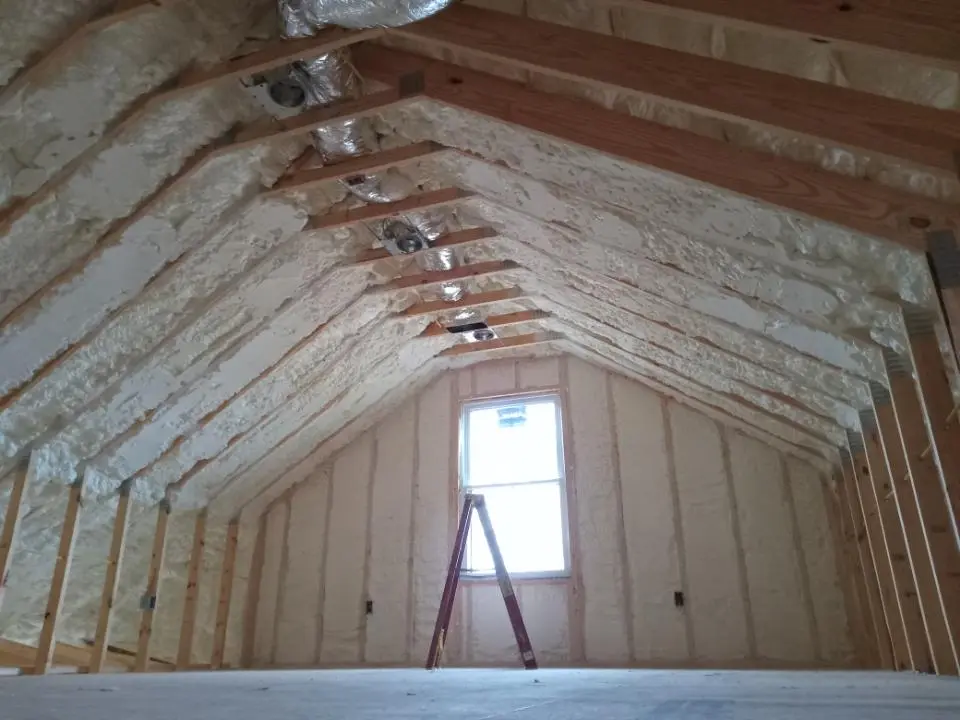 Spray foam roofing application for Crawl Space Insulation project in Glenpool